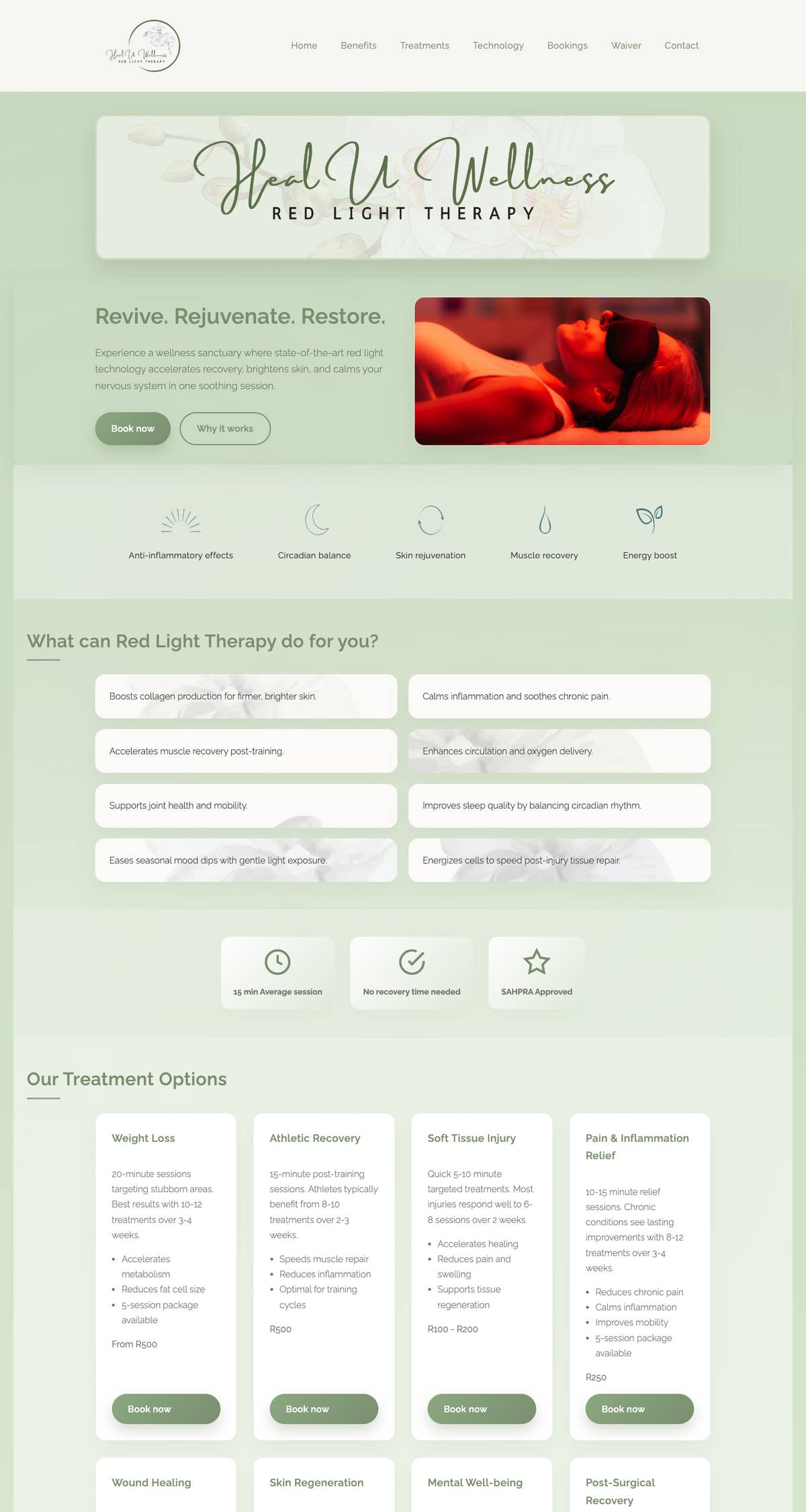 Heal U Wellness website