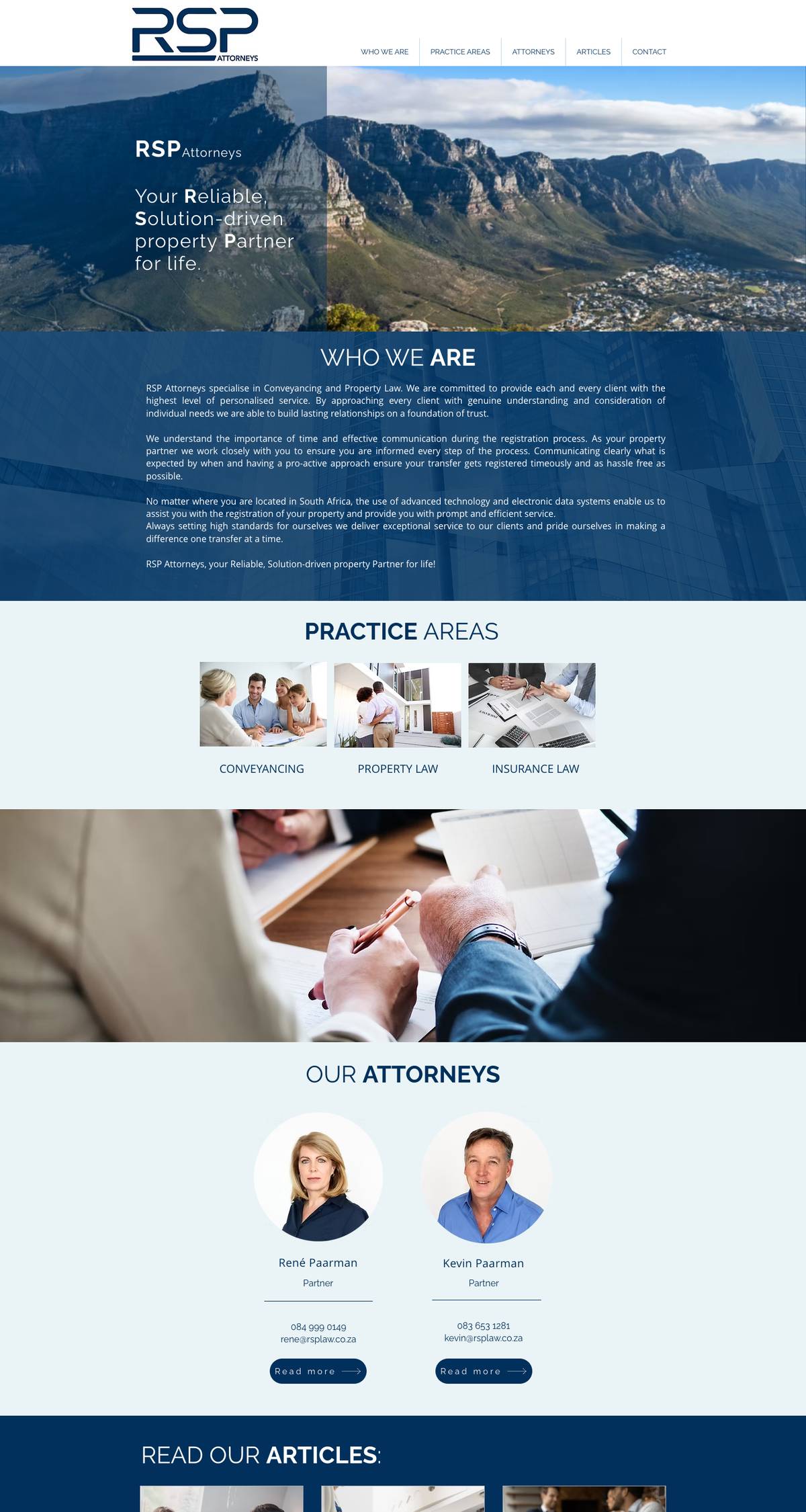 RSP Attorneys website